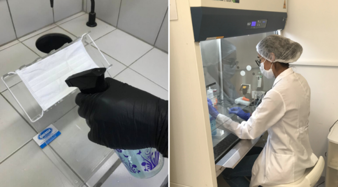 Cientistas brasileiros criam spray que mata o coronavírus e protege máscara por 48h