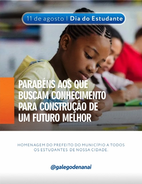 Mensagem do Prefeito de Cabrobó no ‘Dia do Estudante’