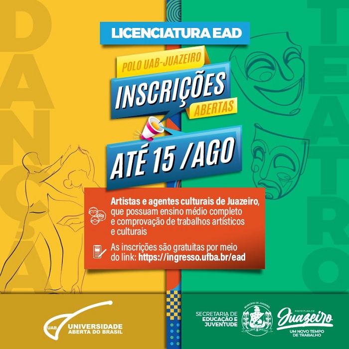 Polo UAB de Juazeiro abre inscrições para Licenciatura em Teatro e Dança