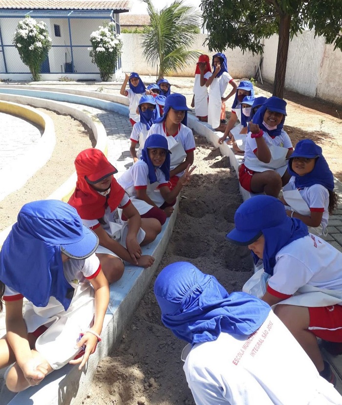 Alunos de escola do interior de Juazeiro aprendem sobre sustentabilidade através do cultivo de horta