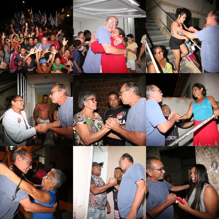 Zó caminha com a militância no Residencial Juazeiro 1 e população faz festa, diz assessoria