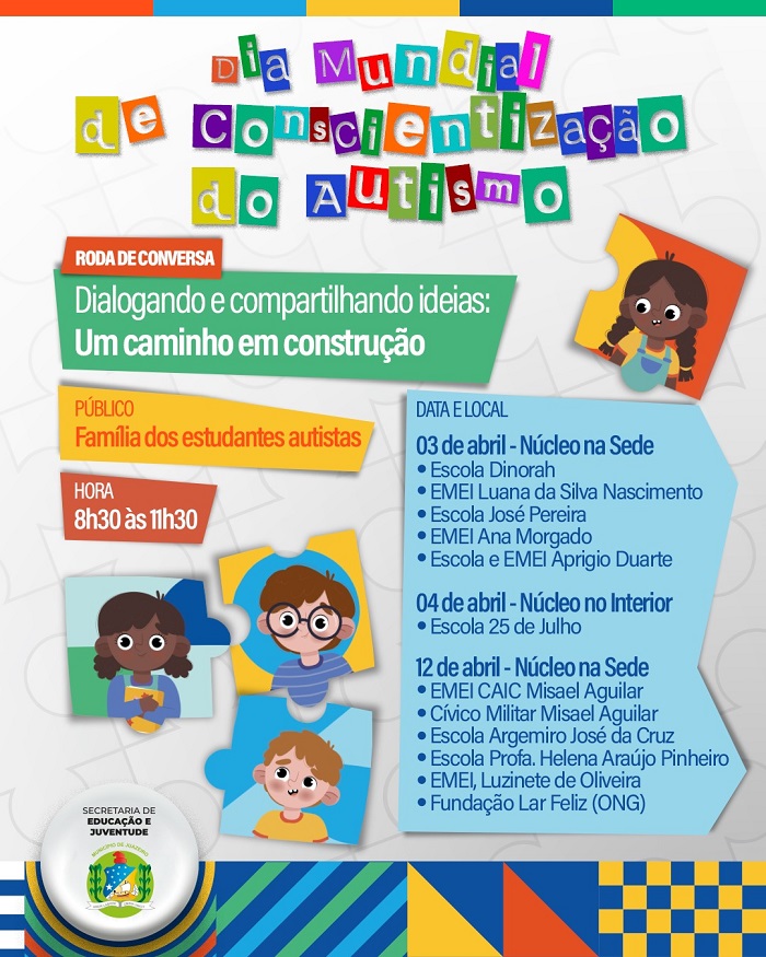 Prefeitura de Juazeiro promove programação alusiva ao Dia Mundial de Conscientização do Autismo