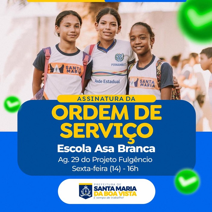 Prefeito George Duarte assina ordem de serviço para reforma e ampliação da Escola Asa Branca na próxima sexta-feira (14)