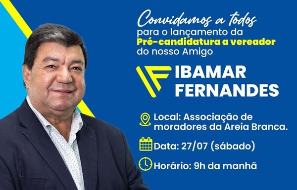 Ibamar Fernandes, ‘o Ibamar, nosso amigo’, lança pré-candidatura a vereador de Petrolina