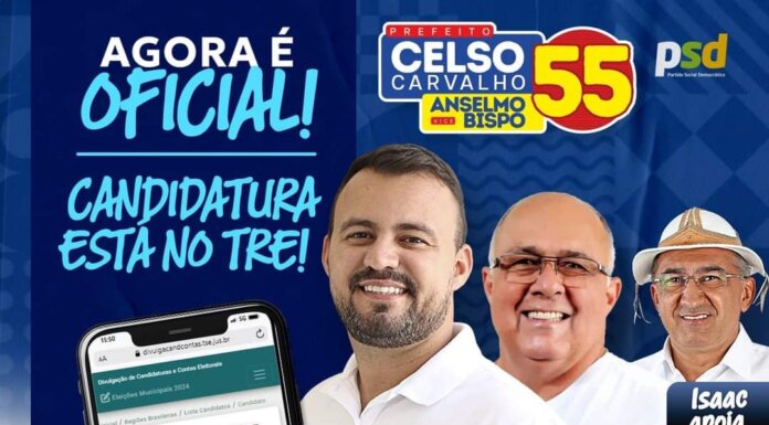 Candidatura de Celso Carvalho já no TRE