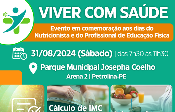 Viver com saúde 2024: HU-Univasf promove ação no parque municipal de Petrolina