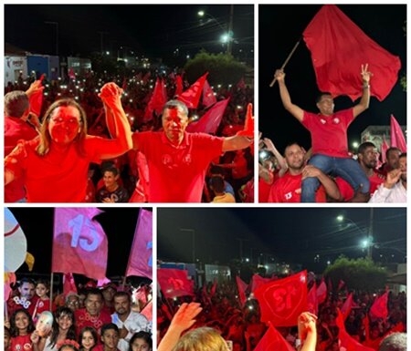 Multidão toma as ruas de Riacho Seco: Comício de Murilo e Paizinha mostra força popular e confiança na vitória em Curaçá