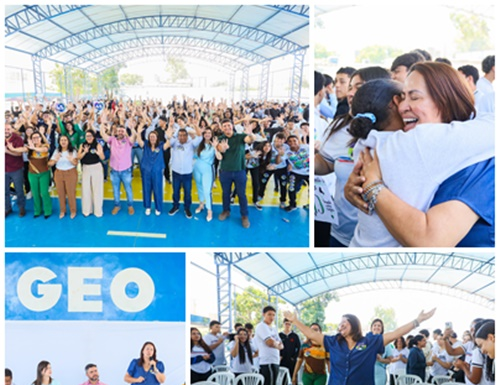 Suzana é Recebida com Euforia pelos Alunos do Colégio Geo no Projeto “Geo Nas Eleições”