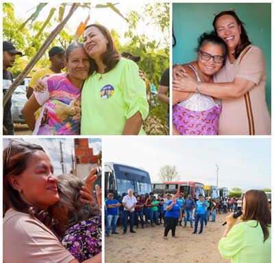 Suzana é recebida com entusiasmo pelos moradores do João Paulo II e da empresa Special Fruit