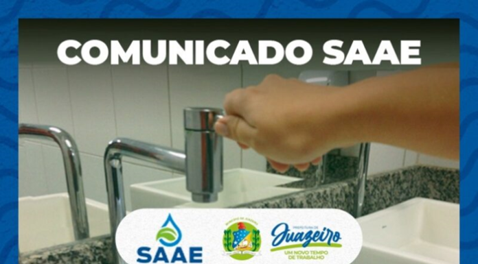 SAAE Juazeiro informa suspensão temporária no abastecimento de água em toda a cidade para reparo emergencial