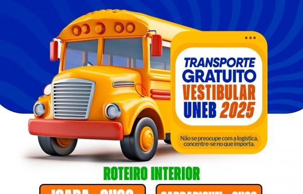 Prefeitura de Senhor do Bonfim disponibiliza transporte gratuito para o Vestibular UNEB 2025