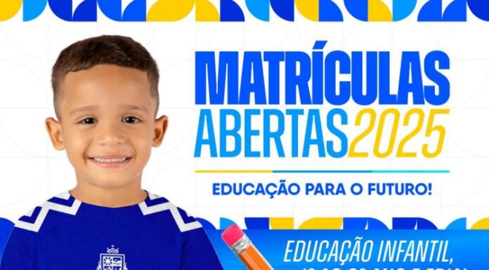 Prefeitura de Senhor do Bonfim segue com matrículas abertas para o ano letivo de 2025 na Rede Municipal de Ensino