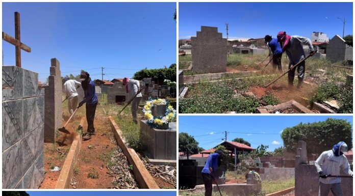 Prefeitura de Sento Sé intensifica serviços de manutenção e limpeza nos cemitérios da sede