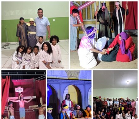 Última apresentação da Paixão de Cristo emociona público no bairro Dom José Rodrigues, com presença do prefeito Andrei Gonçalves