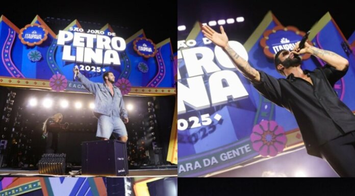 Espetáculo de drones e mistura musical marcaram a sétima noite do São João de Petrolina