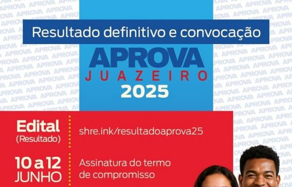 Prefeitura de Juazeiro divulga resultado final do Aprova Juazeiro; candidatos devem comparecer na SMJ a partir desta terça (10)