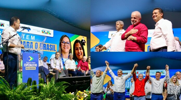 Prefeito Andrei pede ao presidente Lula investimentos para o projeto de urbanização de riachos e canais, durante o evento do PAC da Saúde