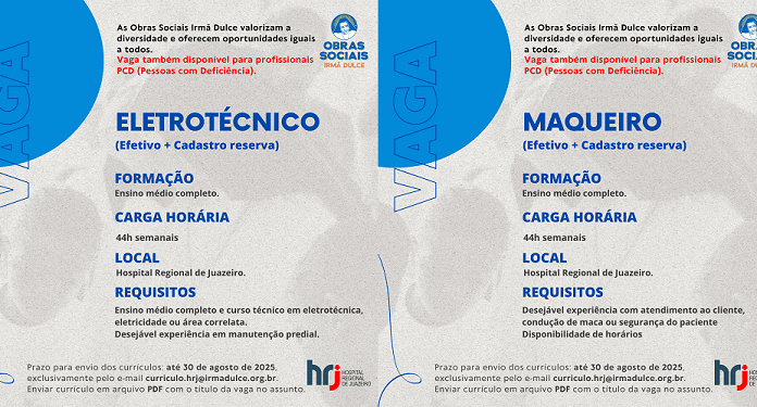 Hospital regional de Juazeiro (BA), abre processo seletivo