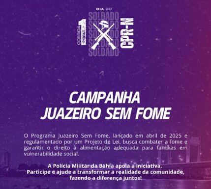 Corrente do bem: Juazeiro Sem Fome apoia a 1ª Corrida CPR-N com arrecadação de alimentos