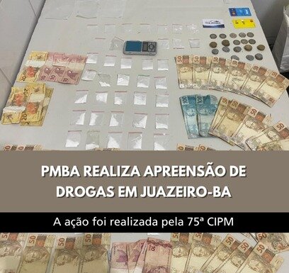 Homem é detido por tráfico de drogas durante ação da PM em Juazeiro