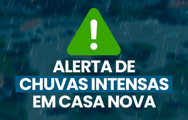 Defesa Civil de Casa Nova alerta para previsão de chuvas intensas nos próximos dias