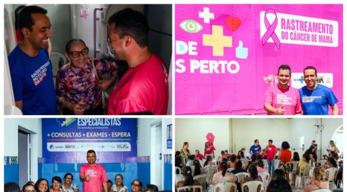 Prefeito Andrei acompanha atendimentos na Carreta de Rastreamento do Câncer de Mama E Triagem de Cirurgias no final de semana