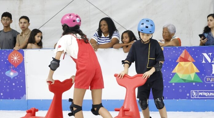 Público pode solicitar ingressos de graça para Pista de Patinação no Gelo em Petrolina