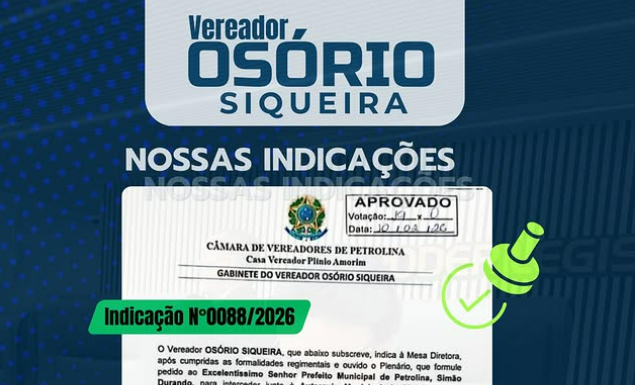Ozório Siqueira garante aprovação de faixa de pedestres entre o 1º de Maio e o N5
