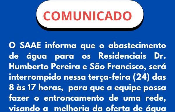 SAAE informa falta de água em alguns bairros de Juazeiro (BA)