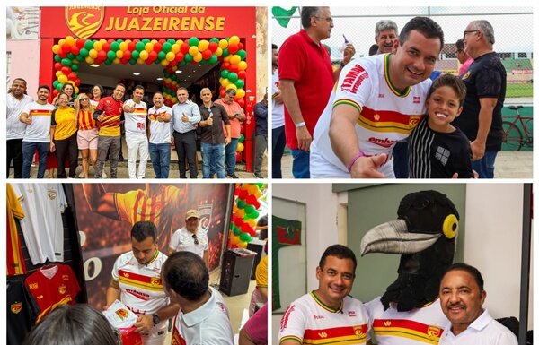 Prefeito de Juazeiro prestigia inauguração da Loja Oficial da Juazeirense e reforça apoio ao esporte local