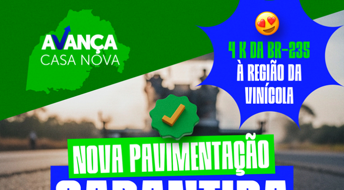 Gestão Anísio Viana garante avanço histórico com nova pavimentação estratégica em Casa Nova