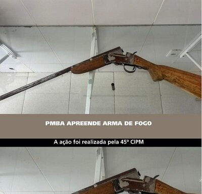 PMBA apreende arma de fogo em Curaçá