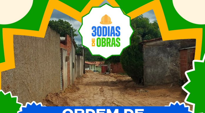 30 Dias de Obras chega a Baraúna nesta quarta (13) com ordem de serviço para pavimentação da Rua Imbassay