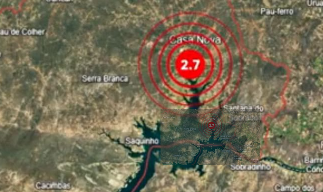 Tremor de terra de magnitude 2,7 atinge cidade de Casa Nova, informa Laboratório Sismológico da UFRN