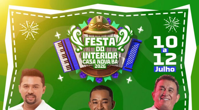 De 10 a 12 de julho, Festa do Interior 2026 promete entrar para a história com grandes atrações e valorização da cultura de Casa Nova