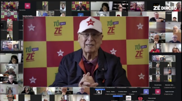 José Dirceu lança pré-campanha para deputado federal em plenária virtual