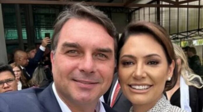 Michelle critica Flávio Bolsonaro e afirma ter sido maltratada: ‘Eu entendi que ele não queria o meu apoio’