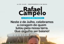 Rafael Campelo celebra o 2 de Julho e destaca orgulho de ser baiano em publicação nas redes sociais