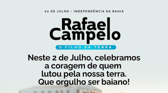 Rafael Campelo celebra o 2 de Julho e destaca orgulho de ser baiano em publicação nas redes sociais
