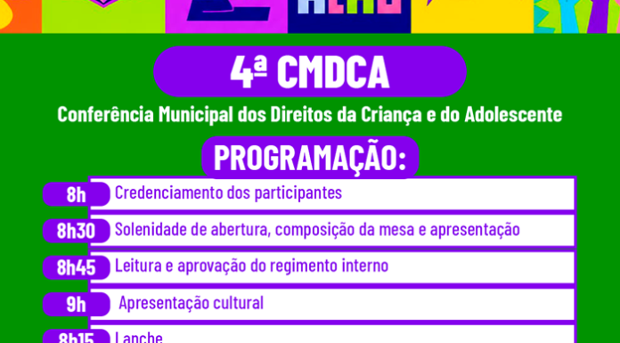 4ª Conferência Municipal dos Direitos da Criança e do Adolescente de Casa Nova começa nesta terça (15)