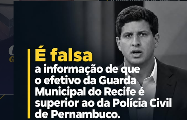 SindGuardas detona João Campos após debate: “Não é mentindo que você vai ganhar a eleição”